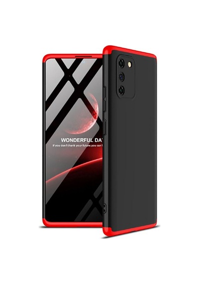 Samsung Uyumlu Galaxy A91 S10 Lite Kılıf Zore Ays Kapak Siyah-Kırmızı
