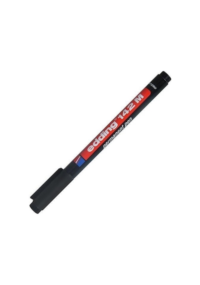 Edding 142M Siyah 1.0mm Asetat Kalem Permanent M 10lu Kutu Siyah
