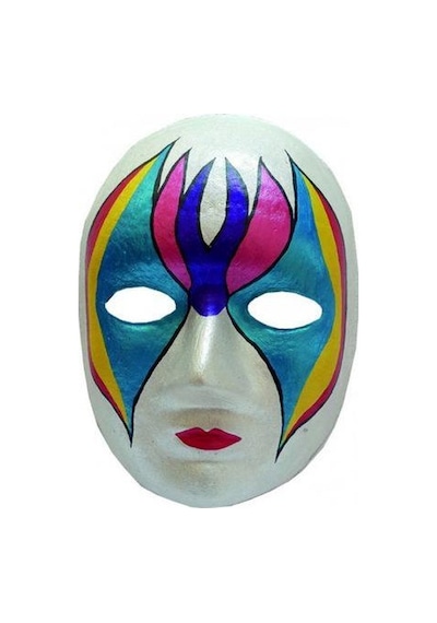 Maske Boyama Seti. Eğitici Maske Boyama. 6 Lı Boya Maske ve Fırça