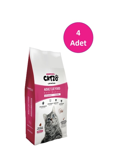 Catzo Gurme Renkli Yetişkin Kedi Maması 4 x 1 KG