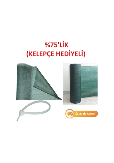 Gölgelik File %75-Gölgeleme Kumaşı-Koyu Ybahçe Otopark-Çit Örtüsü