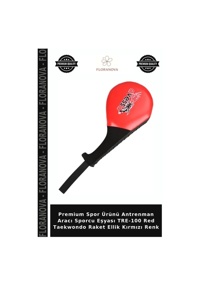 Premium Spor Ürünü Antrenman Aracı Sporcu Eşyası Tre-100 Red Taekwondo Raket Ellik Kırmızı Renk