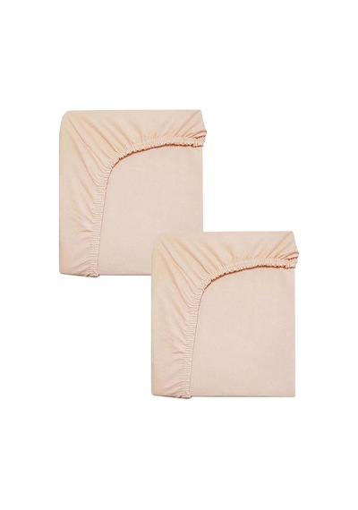 2 Adet 50x90 Cm Anne Yanı Lastikli Penye Kumaş Bebek Çarşafı-yavruağzı