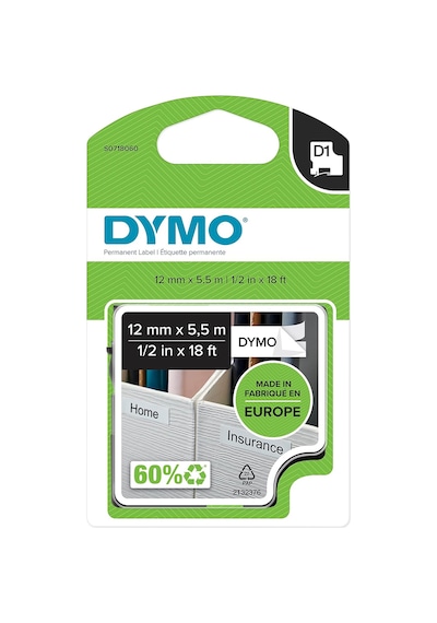 S0718060, Yüksek Performans Kalıcı Polyester 12 Mm X 5,5 Mt , Siyah/beyaz 16959 Standart