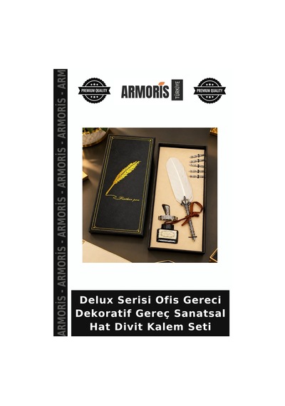 Delux Serisi Ofis Gereci Dekoratif Gereç Sanatsal Hat Divit Kalem Seti