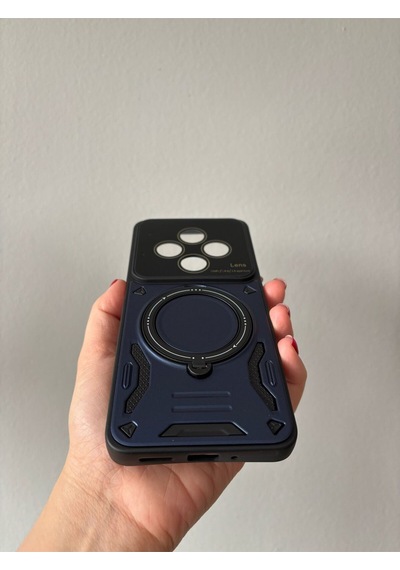 Redmi 14c Kılıf 3d Kamera Korumalı Magsafe Stand Özellikli Standlı Kapak