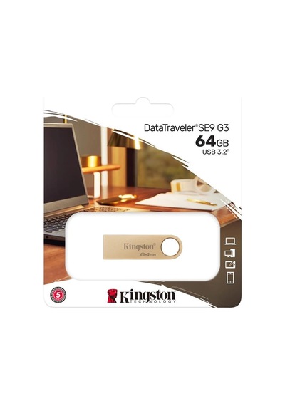Kingston Dtse9g3-64gb 64gb 220mb-s Metal Usb 3.2 Gen 1 Datatraveler Se9 G3 Flash Bellek Kdo