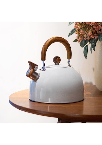 Valkyrie 3l Düdüklü Kettle Su Isıtıcı Çaydanlık Paslanmaz Çelik Yüksek Islıklı Beyaz Beyaz