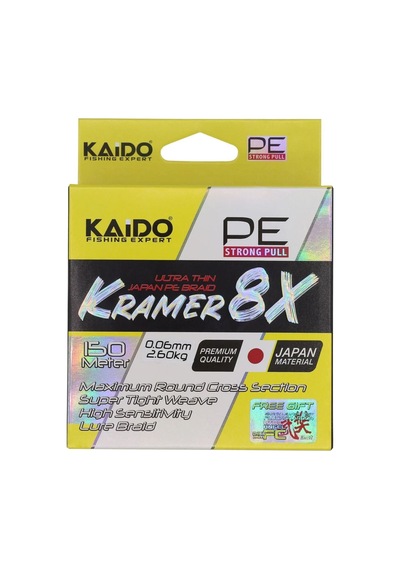 Kaido Kramer Japan 8x Braid 150 Mt Lime Green 0,06mm