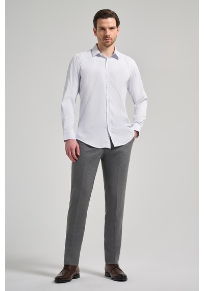 İmza Beyaz Uzun Kol Desen Yarım İtalyan Yaka Cepsiz Esnek Classic Slim Fit Gömlek 1004245217 Beyaz İmza Beyaz Uzun Kol Desen Yarım İtalyan Yaka Cepsiz Esnek Classic Slim Fit Gömlek 1004245217 Beyaz