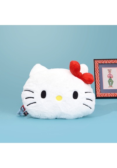 Hello Kitty Figürlü Yastık - Beyaz - 38x40 Cm