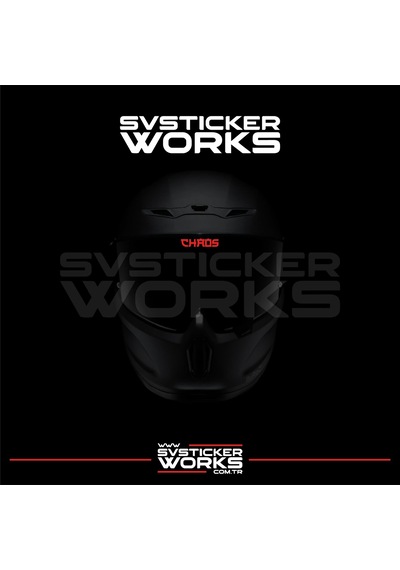 Chaos Vizör Sticker Kask Vizör Sticker Tüm Kasklar Uyumlu 1 Adet Kırmızı