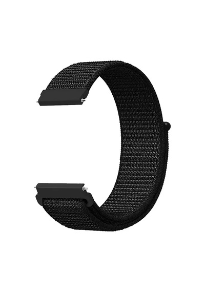 Caseonn Xiaomi Watch S1 Kordon Hasır Kumaş Nylon Kayış Siyah