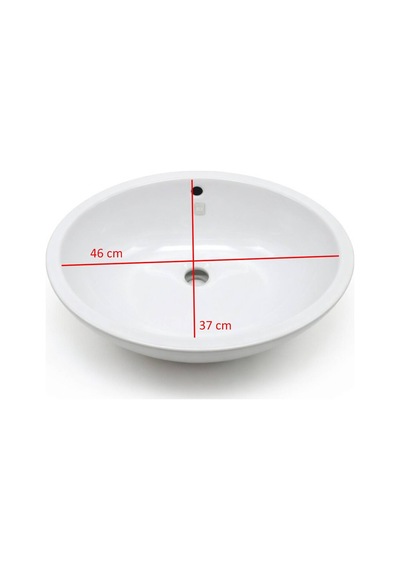 Ece Banyo - Tezgah Altı Hilton Lavabo 46 Cm Beyaz - 3095
