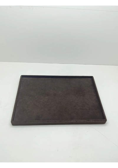Süet Kumaş Kahve Renk 34/24 Cm Takı Servis Sunum Tablası