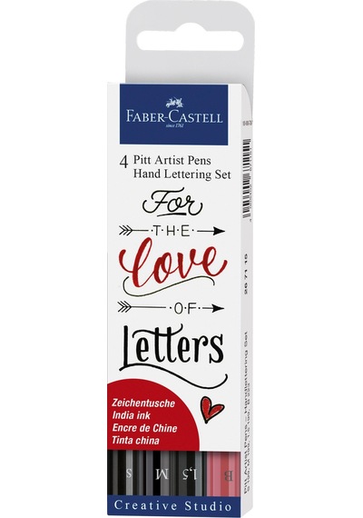 Faber Castell Pitt Kaligrafi Seti Siyah 4'lü 267115