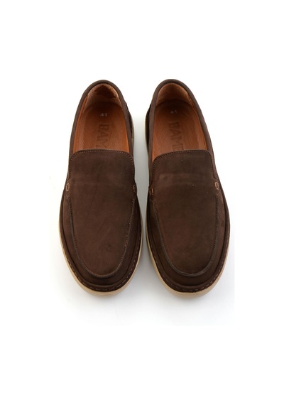 Bambi Kahve Hakiki Deri Erkek Loafer Ayakkabı E01396220201 Kahve
