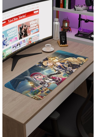 Charlotte Genshin Impact Anime Gacha V3 - 70x30 Xl Gaming Mouse Pad Fare Altlığı