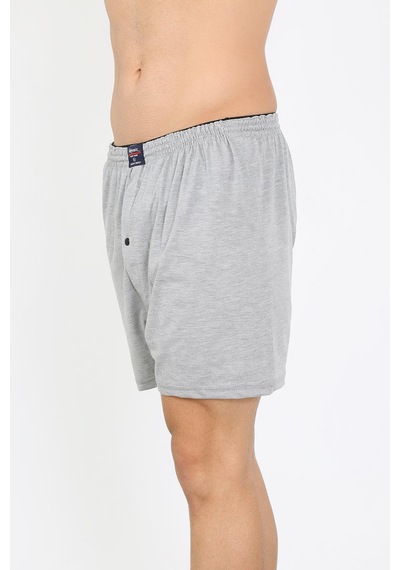 İbrahim Burak Etiler Collection Moda Çizgi Erkek Penye Boxer Gri 40091