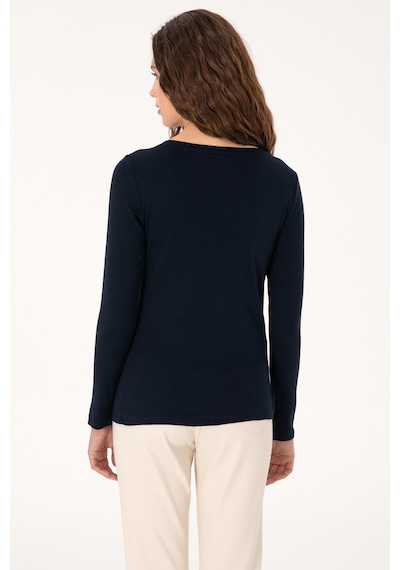 U.S. Polo Assn. Kadın Lacivert Slim Bisiklet Yaka Basic Sweatshırt 50315419-VR033 U.S. Polo Assn. Kadın Lacivert Slim Bisiklet Yaka Basic Sweatshırt 50315419-VR033
