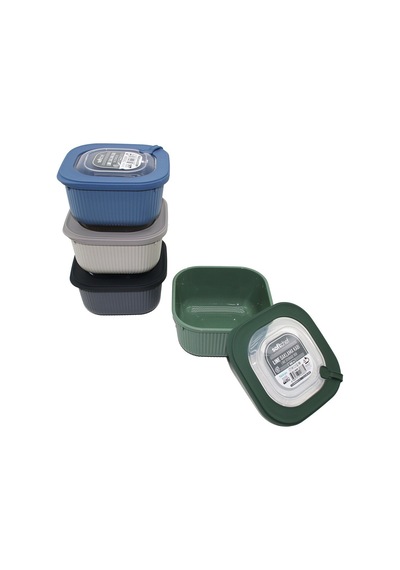 Softchef-00683 Line Renkli Plastik Saklama Kabı 1800ml Vakum Kapak - 24'li Paket Diğer