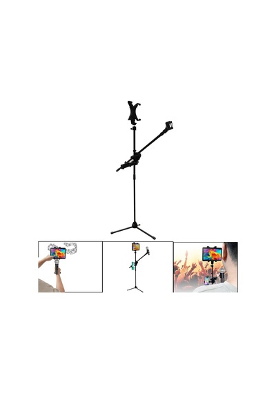 7in1 Set Mikrofon Tablet Ve Telefon Tutuculu 180 Derece Döner Ayarlanabilir Mikrofon Standı Al4533