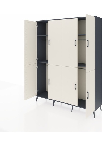 Hyperion Gardrop 4 Raflı 8 Kapaklı 4 Askılı 176x44x221 Antrasit-aytaşı/antrasit Aytaşı/antrasit Hyperion Gardrop 4 Raflı 8 Kapaklı 4 Askılı 176x44x221 Antrasit-aytaşı/antrasit Aytaşı/antrasit