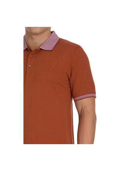 Hatemoğlu Kiremit Regular Fit 100% Pamuklu Polo Yaka Tişört 1999780 Tarçın-01