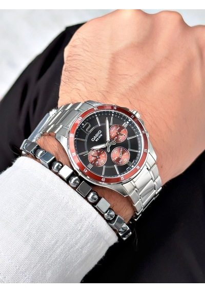 Casio Nda3182 Erkek Kol Saati Gümüş + Bileklik