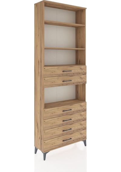 Arges Dolap 4 Raflı 6 Çekmeceli 88x30x243 Çam-çam Çam Arges Dolap 4 Raflı 6 Çekmeceli 88x30x243 Çam-çam Çam