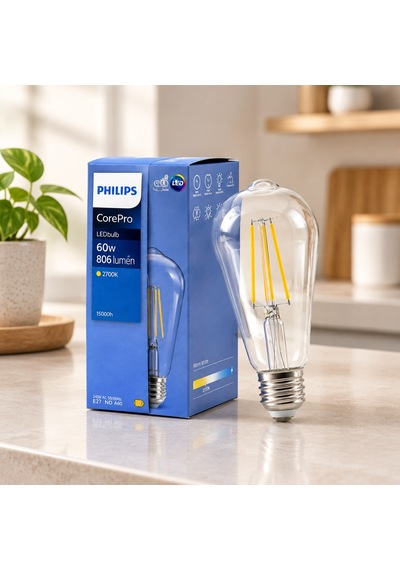 Led Filament Ampul St64 E27 2700k 7w Cam Gövde Belirtilmemiş