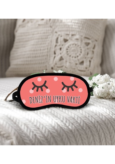 Bk Gift İsimli Uyku Göz Bandı, Arkadaşa Hediye, Doğum Günü Hediyesi, Uyku Bandı-3 Çok Renkli