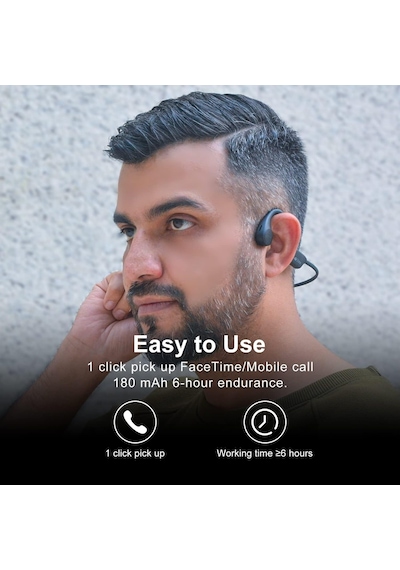 Açık Kulak Pro, Bluetooth Hava İletimi Spor Kulaklıklar - Egzersizler Ve Koşu Kablosuz Müzik İçin Harika Ter Geç