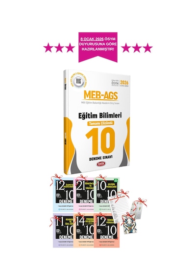 2026 Meb Ags Eğitim Bilimleri 10 Deneme Sınavı Yeni Müfredata Uygun Tüm Dersler + 6 Deneme