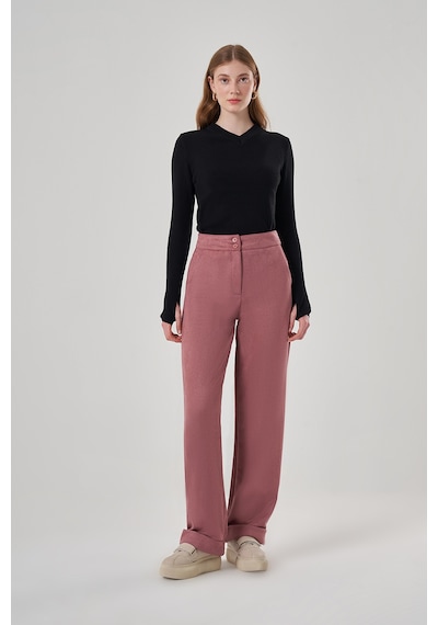 Mizalle Süet Dokulu Taba Pantolon Taba