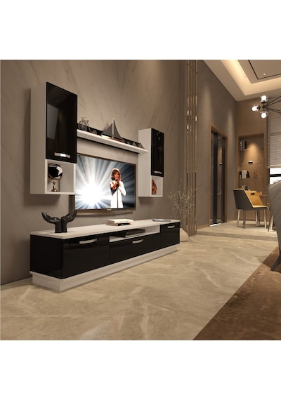 Decoraktiv Trendstyle 5da Mdf Tv Ünitesi Tv Sehpası Beyaz - Siyah
