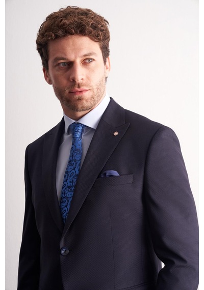 İmza Koyu Lacivert Kırlangıç Yaka Kendinden Desenli Esnek Bel Slim Fit 6 Drop Takım Elbise 1001255167 Koyu Lacivert İmza Koyu Lacivert Kırlangıç Yaka Kendinden Desenli Esnek Bel Slim Fit 6 Drop Takım Elbise 1001255167 Koyu Lacivert