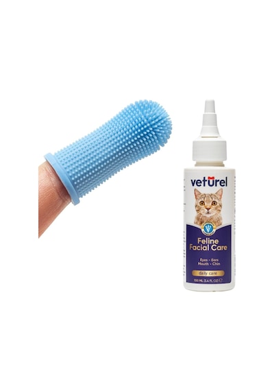 Kedi Akne Bakım Set Çene Aknesi Çene Yarası Siyah Nokta Silikon Yumuşak 360 Bpa'sız Parmak Fırç
