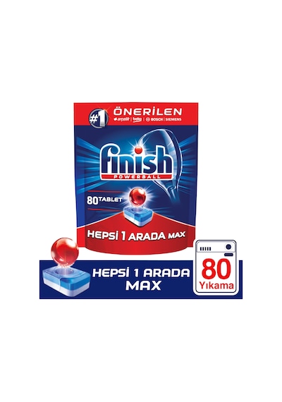 Finish Hepsi Bir Arada Max Bulaşık Makinesi Deterjanı 80 Tablet