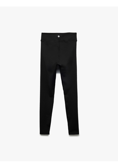 Koton Yüksek Bel Slim Fit Uzun Basic Spor Tayt Siyah 6wak40053nk SiYAH