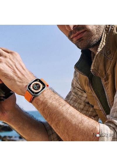 NovStrap Apple Uyumlu  Watch Series 4 40 MM Kordon Alpine Loop Tasarım Kordon Kayış