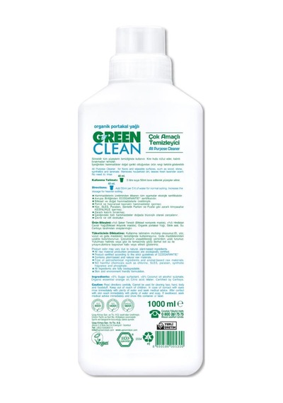 Bitkisel Çok Amaçlı Temizleyici 1000 Ml