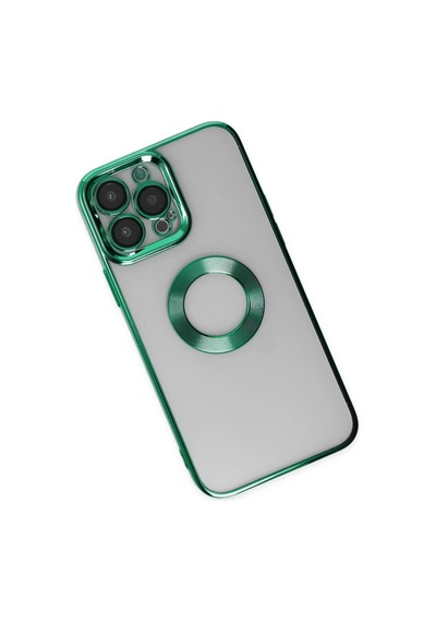 Apple İphone Uyumlu 14 Pro Kılıf Slot Silikon - Köknar Yeşili Çok Renkli