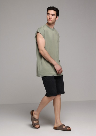 Colin's Colins Oversize Fit Erkek Yeşil Atlet Cl1080568 Q1.v2 Sag Sage