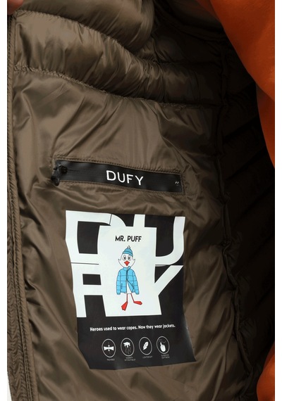 Dufy Haki Kapitone Slim Fit Erkek Mont-25285 Haki
