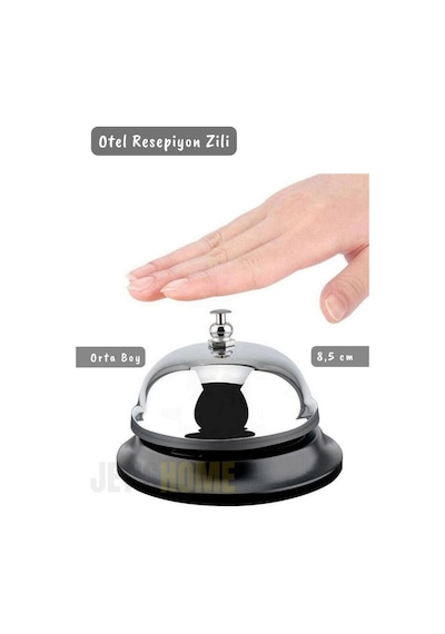 Otel Zili Resepsiyon Zili Restoran Zili Bar Zili Mutfak Zil Paslanmaz Çelik 8,5 Cm