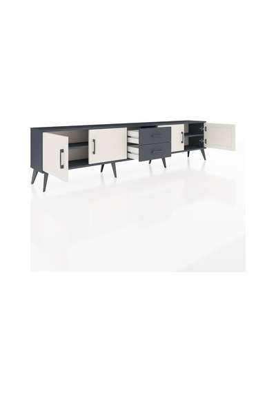 Arges Tv Ünitesi 2 Raflı 2 Çekmeceli 4 Kapaklı 220x30x51 Antrasit-aytaşı/antrasit Aytası/antrasıt - Antrasıt Arges Tv Ünitesi 2 Raflı 2 Çekmeceli 4 Kapaklı 220x30x51 Antrasit-aytaşı/antrasit Aytası/antrasıt - Antrasıt