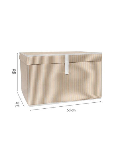 Alas Kahverengi Çok Amaçlı Kapaklı Kutu Maxi Boy Tela 50x40x30 Cm