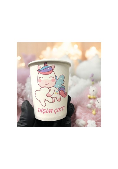 Dişim Çıktı-diş Buğdayı Temalı Tek Kullanımlık 7 Oz 200 Adet Karton Bardak 1
