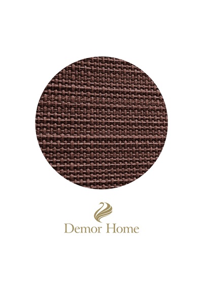 Br Demor Home Keten Dokulu Kahverengi Kırlent Yastık Kılıfı